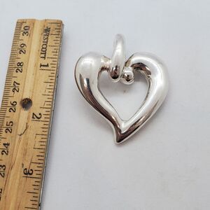 Milor Sterling Silver Puffed Heart Pendant 925